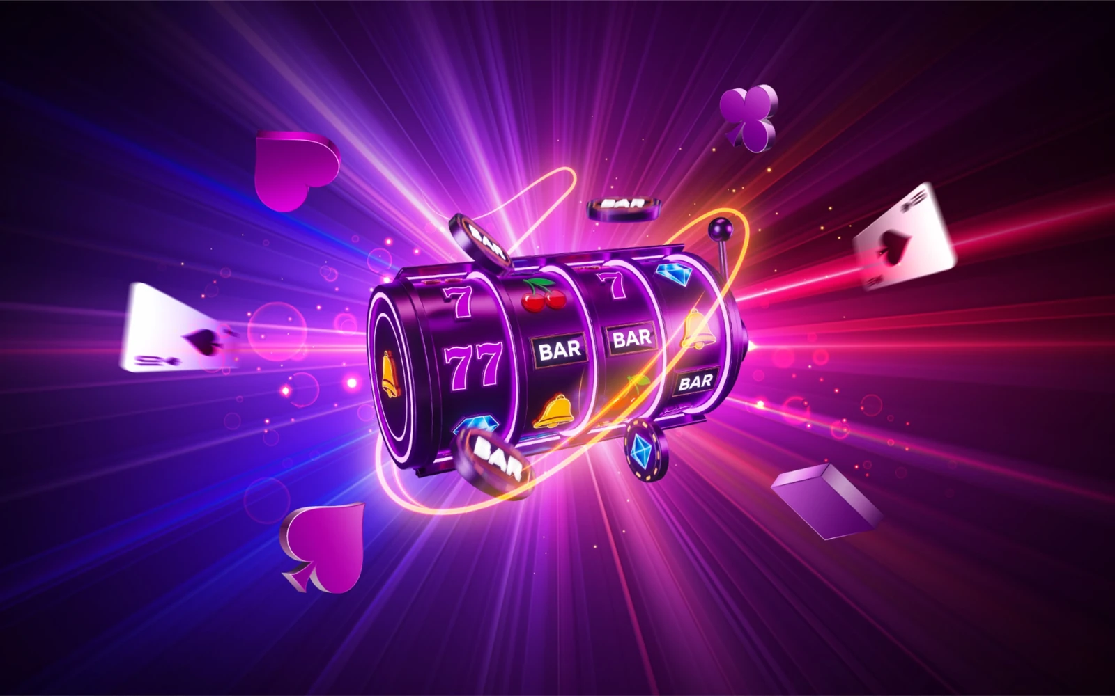 Permainan slot mobile dengan reel pada layar perangkat